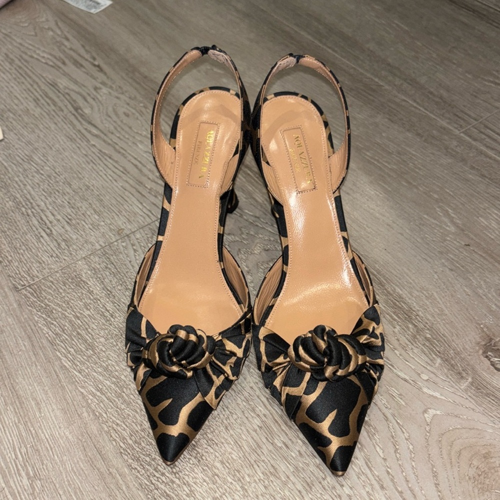 Aquazzura leopard pump size 39